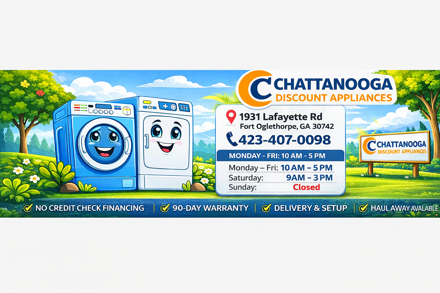 Chattanooga Discount Appliances Banner