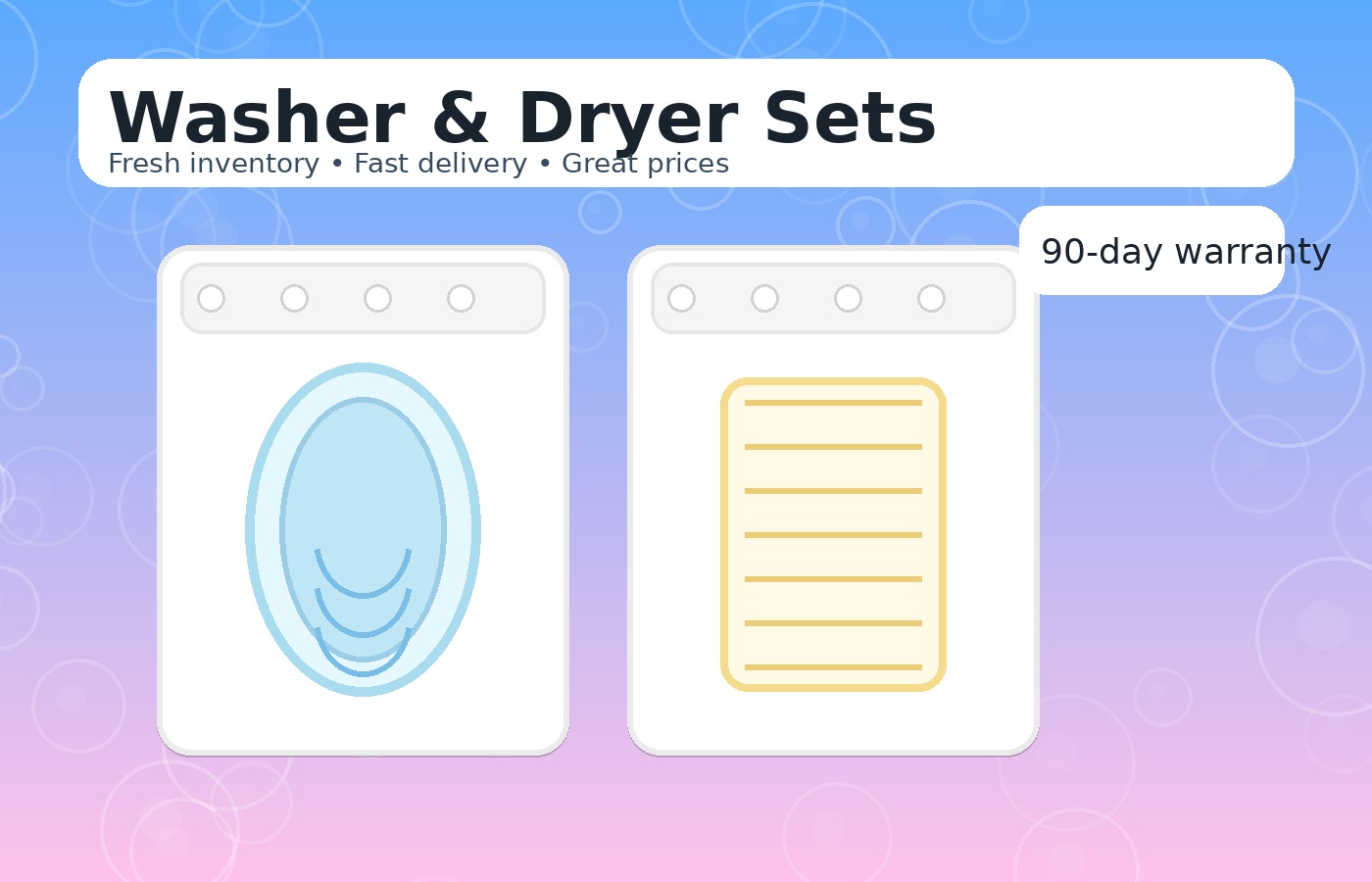 Washer and Dryer Set 1